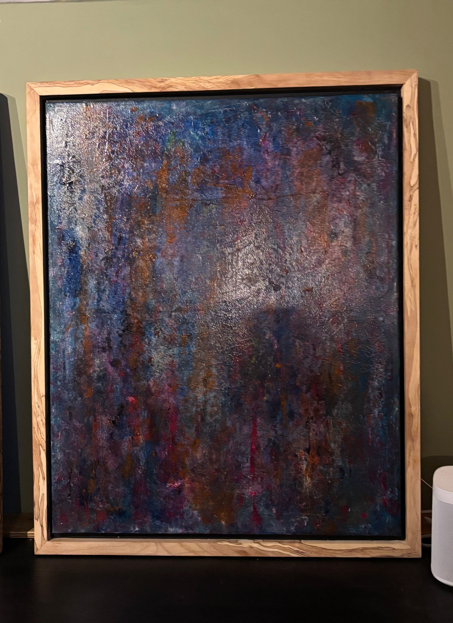 Dark Blue Acrylic on Canvas