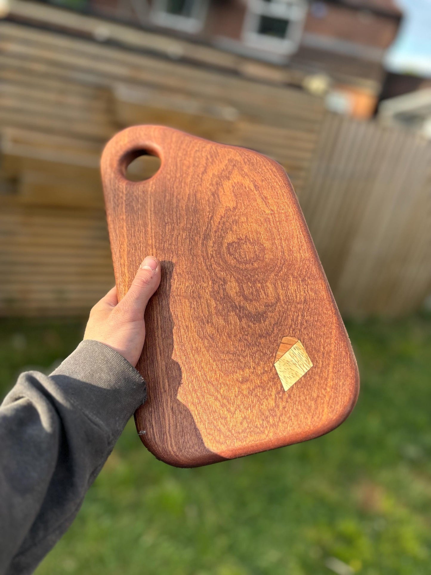 Charcuterie Board with Inlayed Cheese