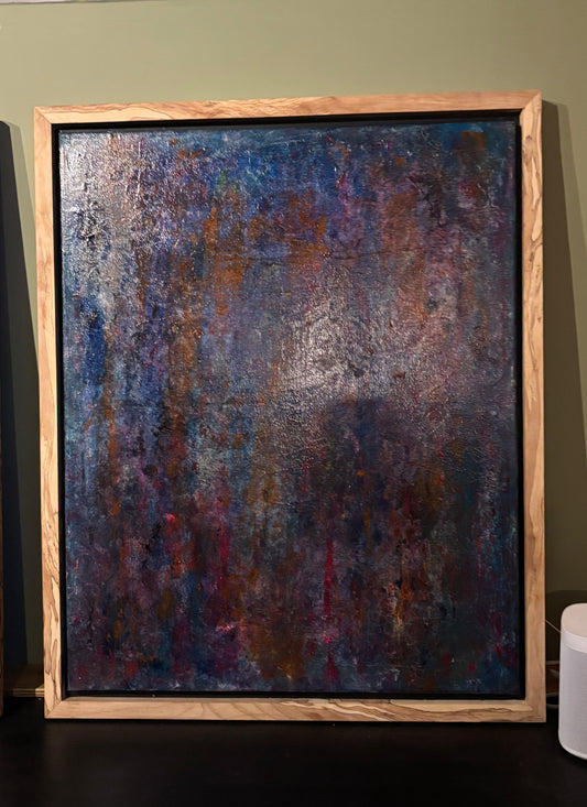 Dark Blue Acrylic on Canvas