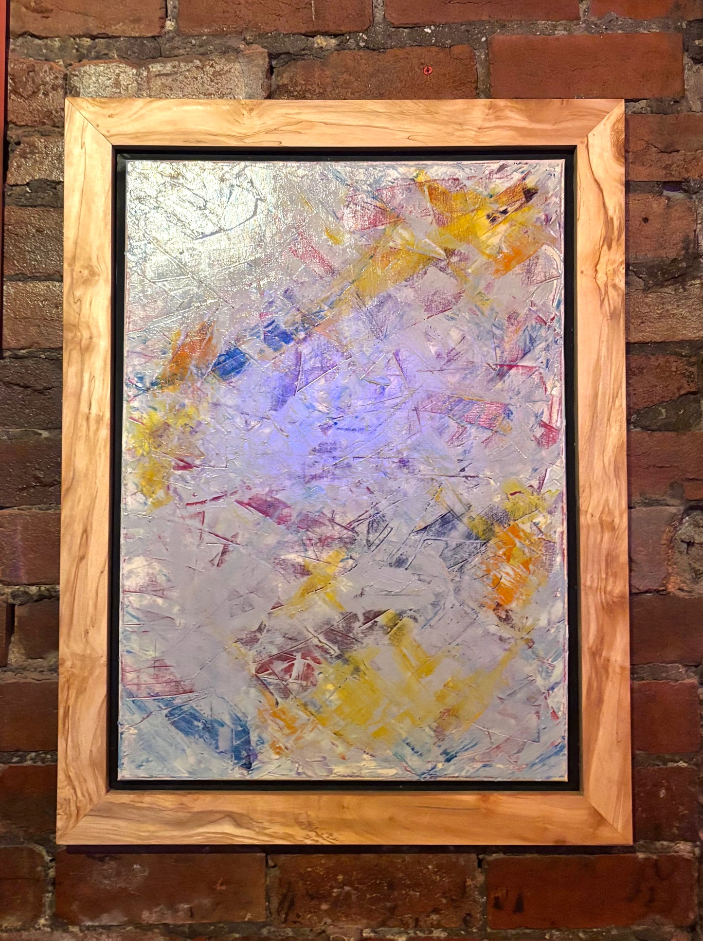 Light Blue/Grey Acrylic on Canvas