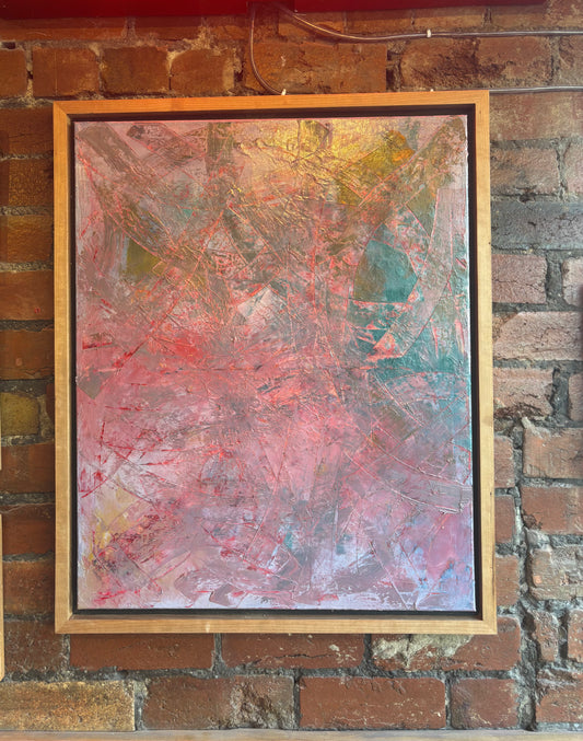 Pink Acrylic on Canvas