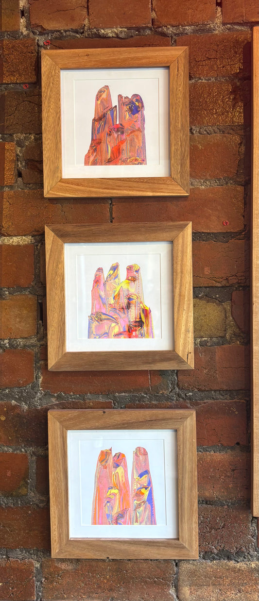 Set of 3 Acrylic on Paper